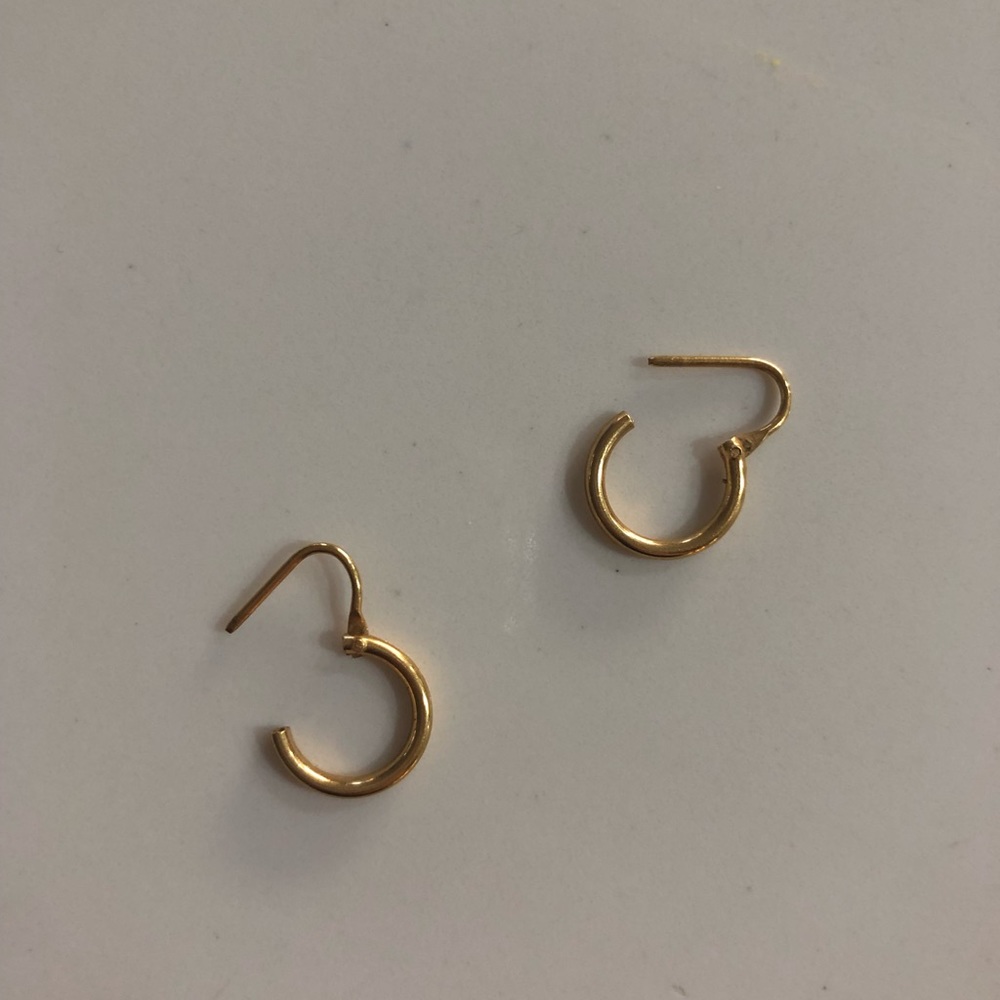 Italian gold hoops, purchased in Italy